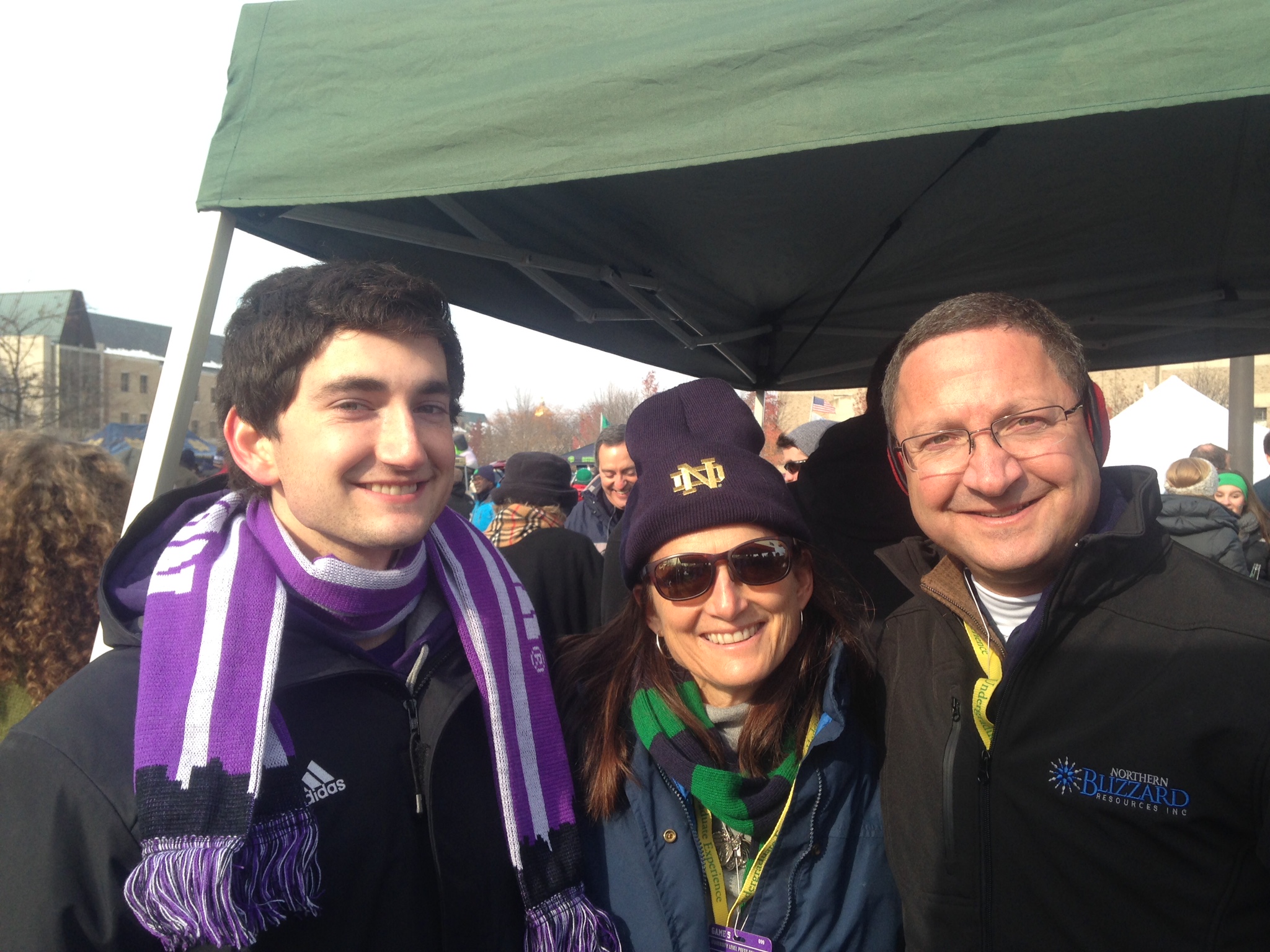 Daniel, me and my husband Ken at the tailgate